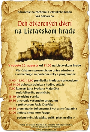 Hrad Lietava - deň ortvorených dverí